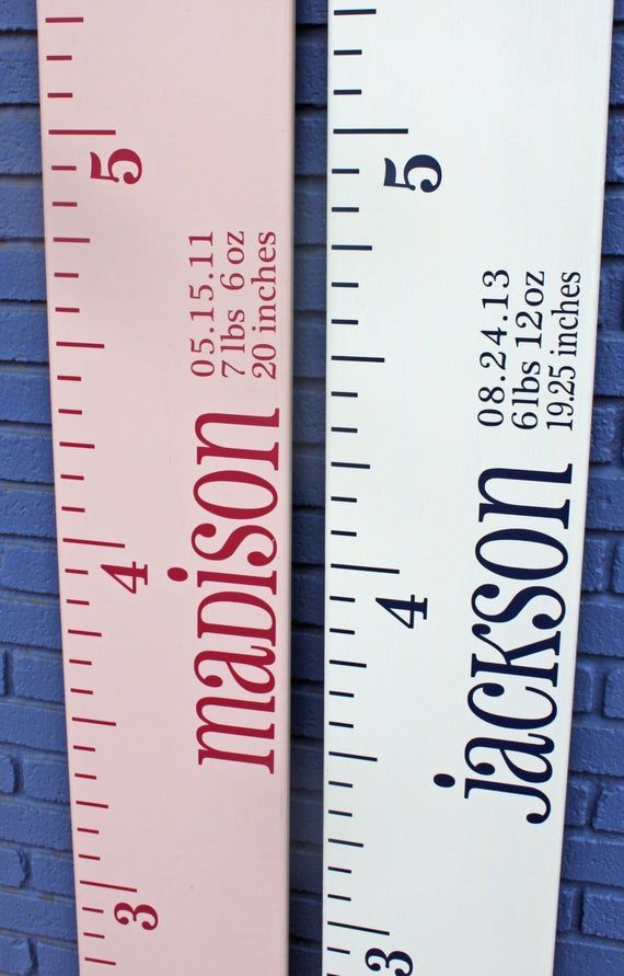 DIY Growth Chart Ruler Add-On -- Custom Personalized Decal -- For the Side -- Name and Birth Stats -- Print Style - DIY Growth Chart Ruler Add-On -- Custom Personalized Decal -- For the Side -- Name and Birth Stats -- Print Style -   19 diy Kids stuff ideas