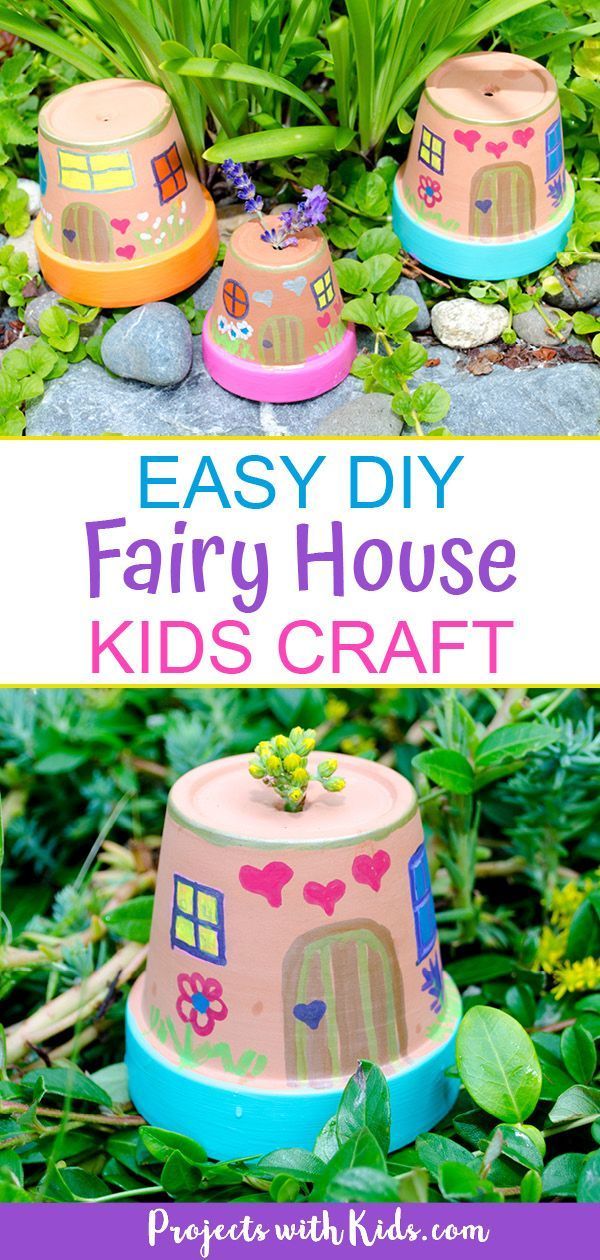 Easy Painted Fairy Houses for the Garden - Easy Painted Fairy Houses for the Garden -   19 diy Kids stuff ideas