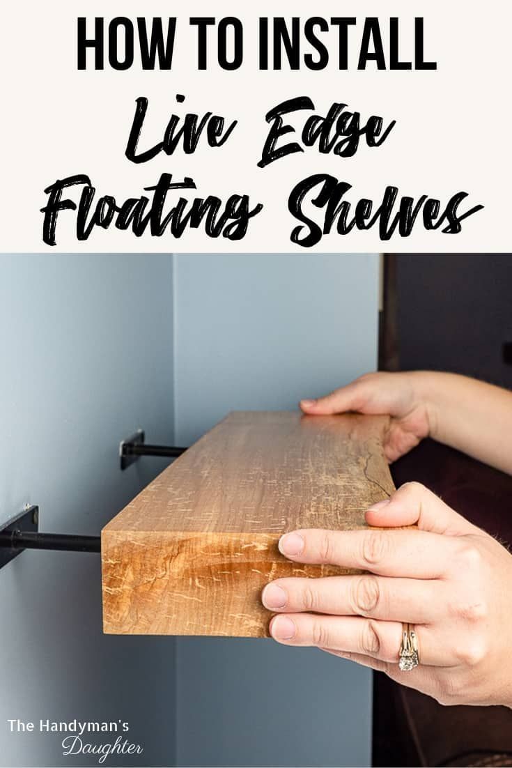 Learn how to make these DIY live edge floating shelves! It's easier than you think! Get the tutorial - Learn how to make these DIY live edge floating shelves! It's easier than you think! Get the tutorial -   19 diy Shelves floating ideas