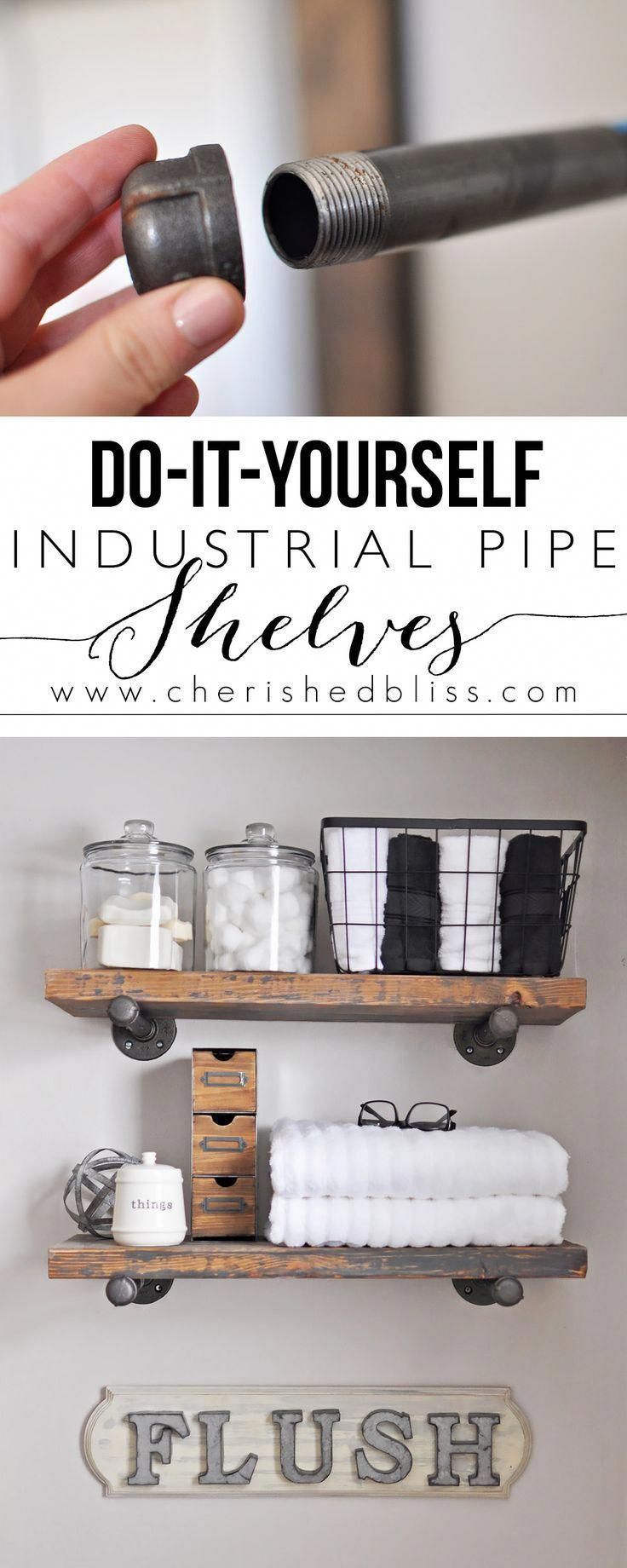 How to Build DIY Industrial Pipe Shelves - Cherished Bliss - How to Build DIY Industrial Pipe Shelves - Cherished Bliss -   19 diy Shelves floating ideas