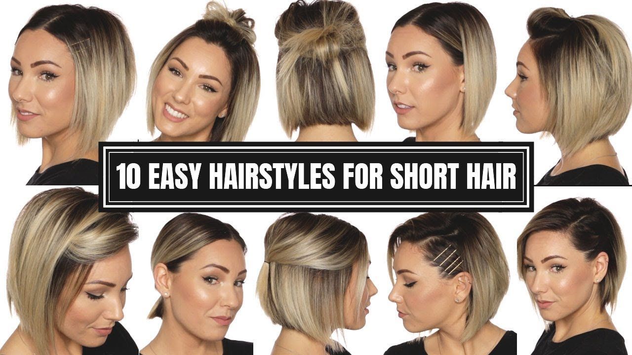 10 EASY HAIRSTYLES FOR SHORT HAIR | CHLOE BROWN - 10 EASY HAIRSTYLES FOR SHORT HAIR | CHLOE BROWN -   19 style Hair tutorial ideas