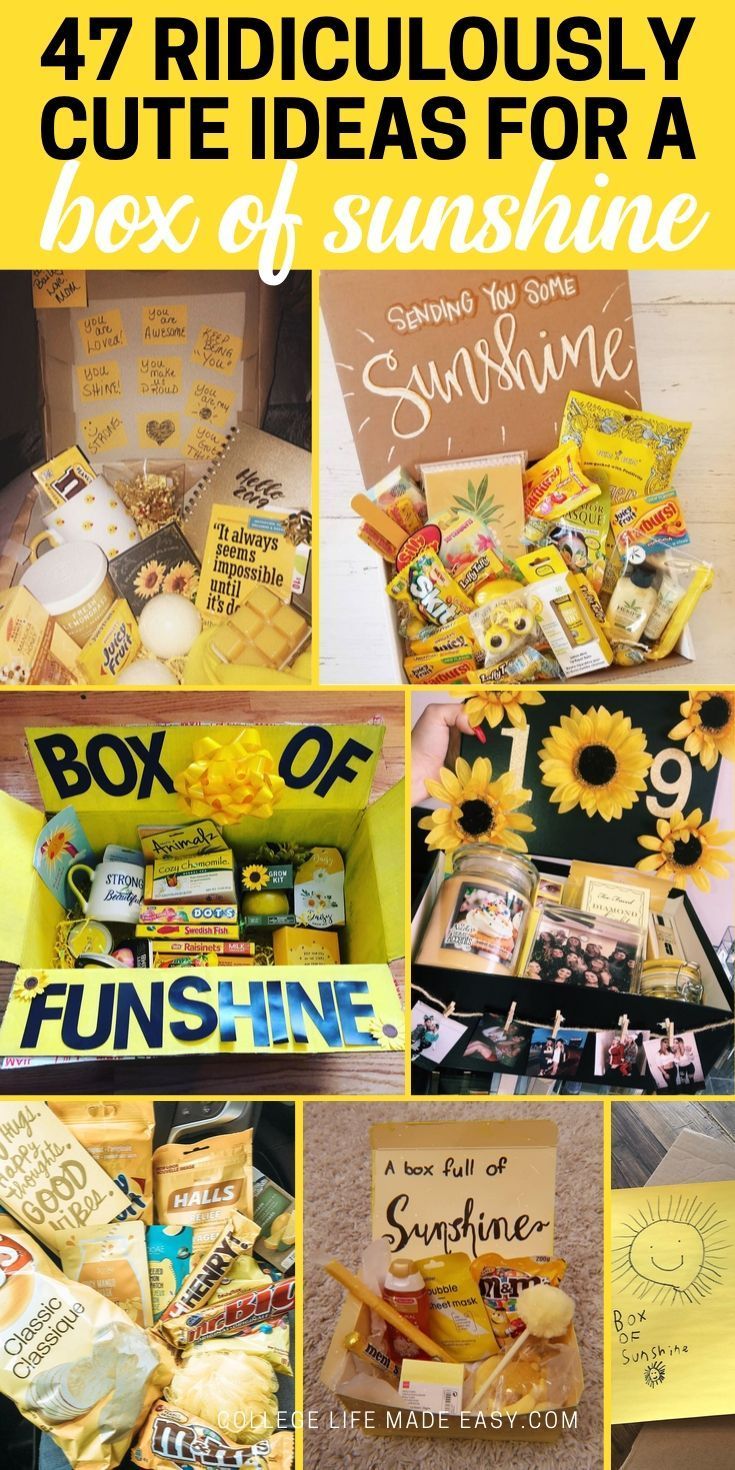 47 Box of Sunshine Ideas That Positively Radiate Happiness - 47 Box of Sunshine Ideas That Positively Radiate Happiness -   8 diy Box birthday ideas