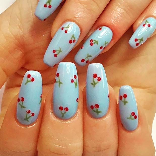 23 Ways to Wear Cherry Nails This - 23 Ways to Wear Cherry Nails This -   9 beauty Aesthetic nails ideas