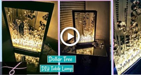 DIY Table Lamp - Dollar Tree Items - Glam - DIY Table Lamp - Dollar Tree Items - Glam -   9 diy Dollar Tree lamp ideas