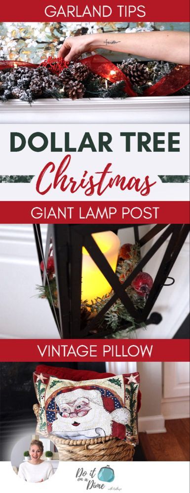 Dollar Tree Christmas DIYs! Lamp Post, Vintage Pillows & Garland - Dollar Tree Christmas DIYs! Lamp Post, Vintage Pillows & Garland -   9 diy Dollar Tree lamp ideas