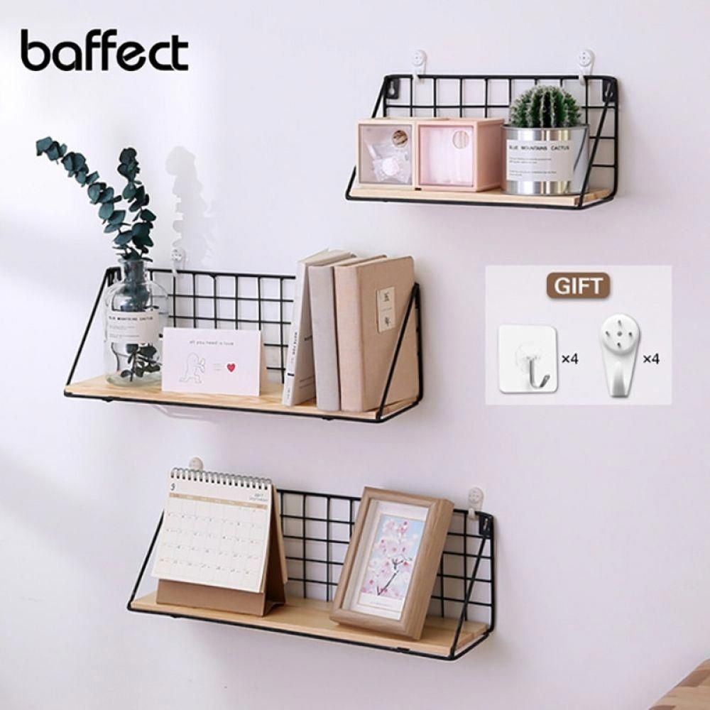 Wooden Iron Wall Shelf Wall Mounted Storage Rack Organization For Bedroom Kitchen Home Decor Kid Room DIY Wall Decoration Holder - Wooden Iron Wall Shelf Wall Mounted Storage Rack Organization For Bedroom Kitchen Home Decor Kid Room DIY Wall Decoration Holder -   diy Tumblr organization