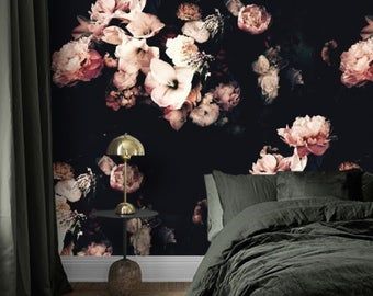 Dark floral peel and stick wallpaper, Dutch flowers oil painting, Wall mural, Still life flowers wall art, Dark flowers, Dark wall mural - Dark floral peel and stick wallpaper, Dutch flowers oil painting, Wall mural, Still life flowers wall art, Dark flowers, Dark wall mural -   10 beauty Wallpaper dark ideas