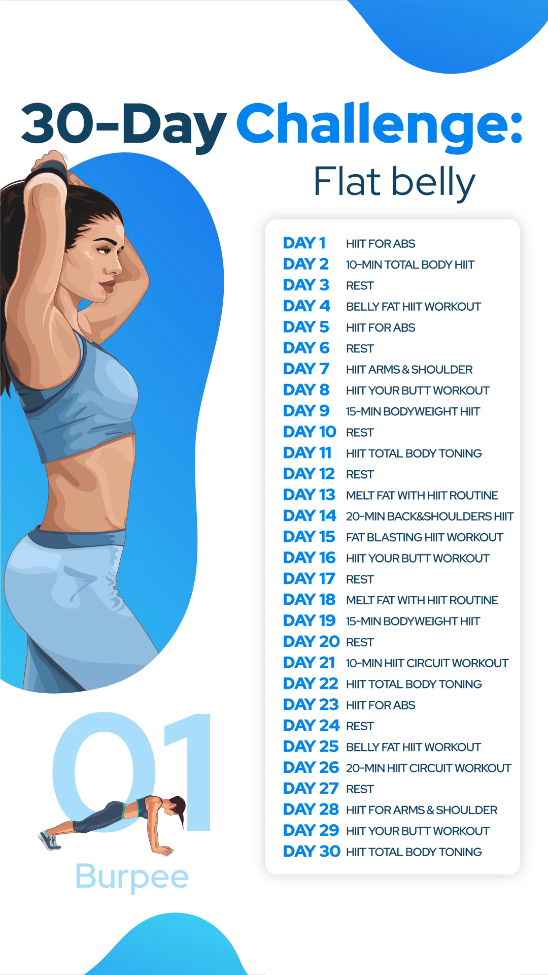 30-DAY FLAT BELLY: These Workouts is all you need to keep yourself in a perfect shape & lose weight! - 30-DAY FLAT BELLY: These Workouts is all you need to keep yourself in a perfect shape & lose weight! -   10 fitness Challenge 2019 ideas