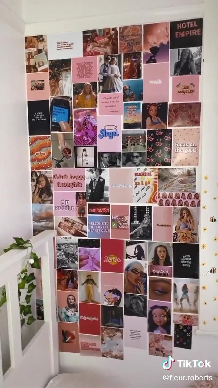 DIY trendy collage photo wall ?? - DIY trendy collage photo wall ?? -   11 beauty Aesthetic room ideas