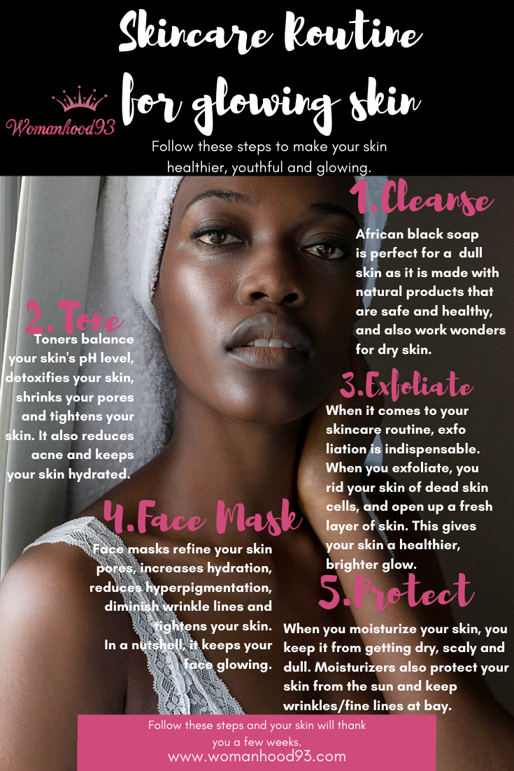 Skincare routine : How to get glowing skin - Skincare routine : How to get glowing skin -   11 beauty Tips for black women ideas
