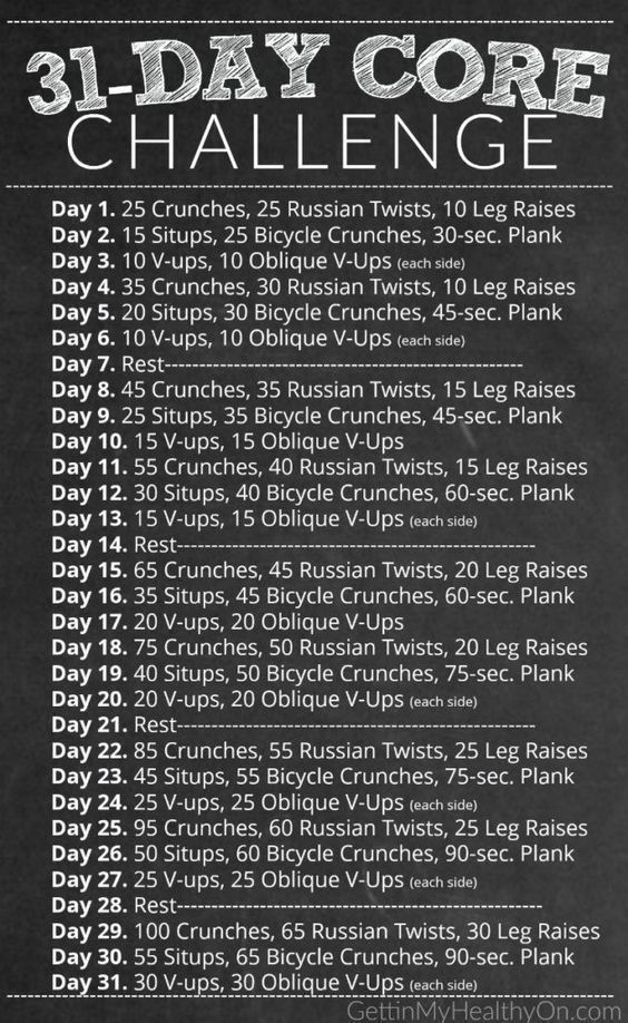 31-Day Core Challenge - 31-Day Core Challenge -   11 december fitness Challenge ideas