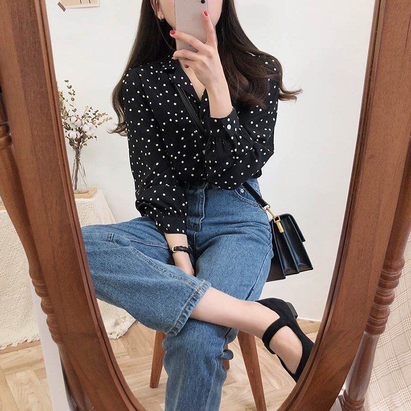 US $13.82 |Womens Tops And Blouses Vintage Long Sleeve Autumn Shirts Turn Down Collar Ladies Korean Polka Dot Blouse Tops|Blouses & Shirts| |  - AliExpress - US $13.82 |Womens Tops And Blouses Vintage Long Sleeve Autumn Shirts Turn Down Collar Ladies Korean Polka Dot Blouse Tops|Blouses & Shirts| |  - AliExpress -   11 korean style Casual ideas