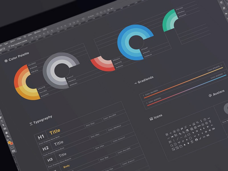 12 app style Guides ideas