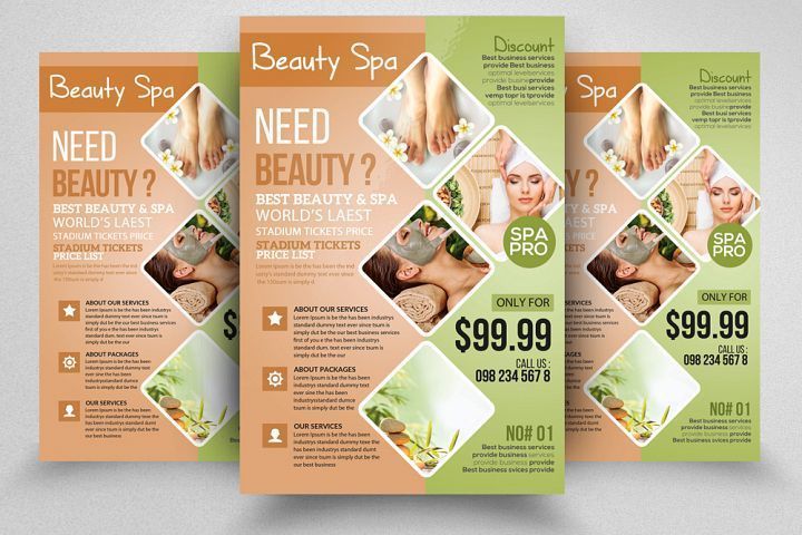 Beauty Spa Salon Flyers Template Design - Beauty Spa Salon Flyers Template Design -   12 beauty Spa flyer ideas