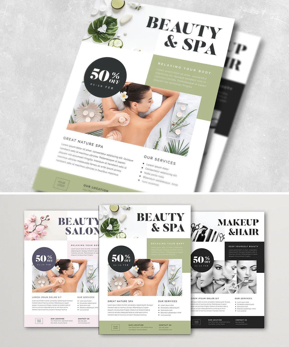 Beauty & Spa Flyer Layout - Beauty & Spa Flyer Layout -   12 beauty Spa flyer ideas