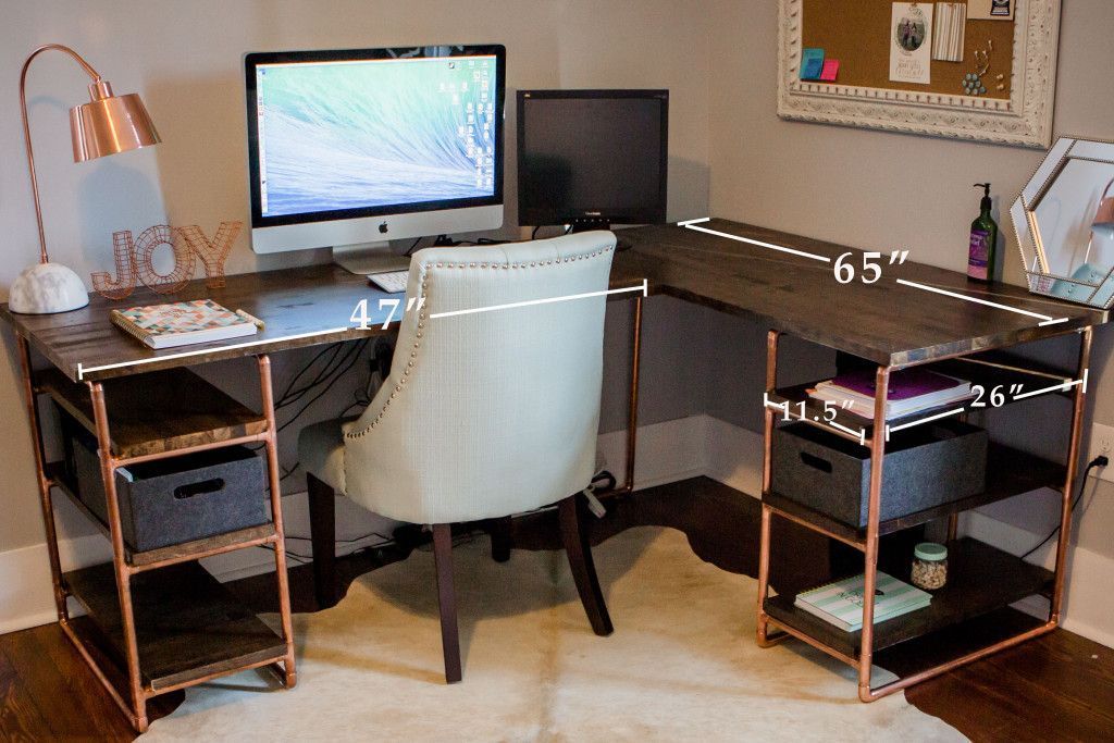 Copper Pipe DIY Computer Desk | Amanda May Photography | Knoxville Wedding Photographers - Copper Pipe DIY Computer Desk | Amanda May Photography | Knoxville Wedding Photographers -   12 diy Desk minimalist ideas