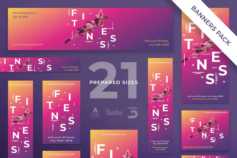 Fitness Gym Banner Pack Template by ambergraphics on Envato Elements - Fitness Gym Banner Pack Template by ambergraphics on Envato Elements -   12 fitness Design banner ideas