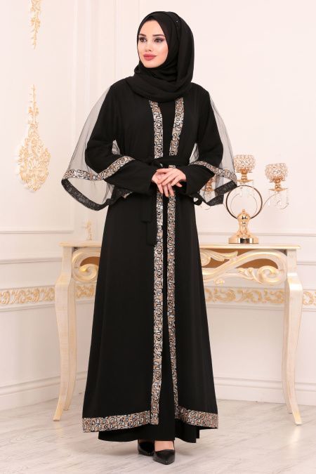 Nayla Collection - Black Hijab Abaya 9590S - Tesetturisland.com - Nayla Collection - Black Hijab Abaya 9590S - Tesetturisland.com -   12 style Black hijab ideas