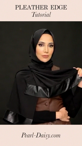 Black Hijab with Pleather Edge Tutorial - Black Hijab with Pleather Edge Tutorial -   12 style Black hijab ideas