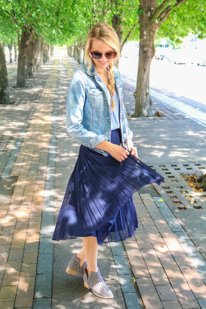 The Lilac Press | Navy Pleated Midi - The Lilac Press | Navy Pleated Midi -   12 style Casual rok ideas