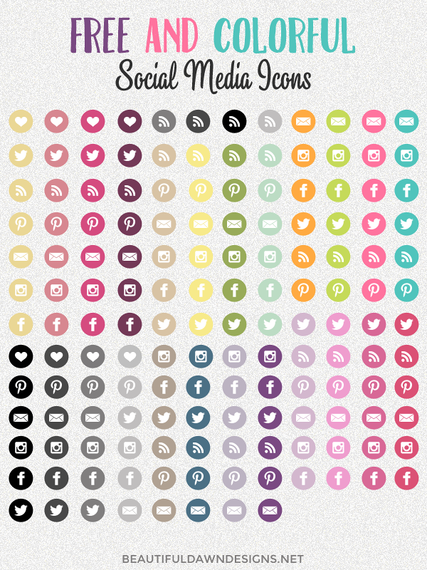 Free Social Media Buttons - Beautiful Dawn Designs - Free Social Media Buttons - Beautiful Dawn Designs -   13 beauty Icon free ideas