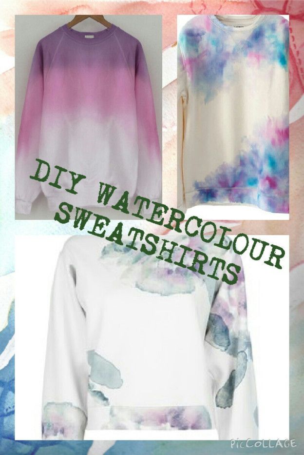 DIY WATERCOLOUR SWEATSHIRT - DIY WATERCOLOUR SWEATSHIRT -   13 diy Fashion sweatshirt ideas