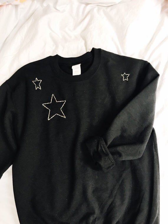 Star Gazer Embroidered Sweatshirt - Star Gazer Embroidered Sweatshirt -   13 diy Fashion sweatshirt ideas