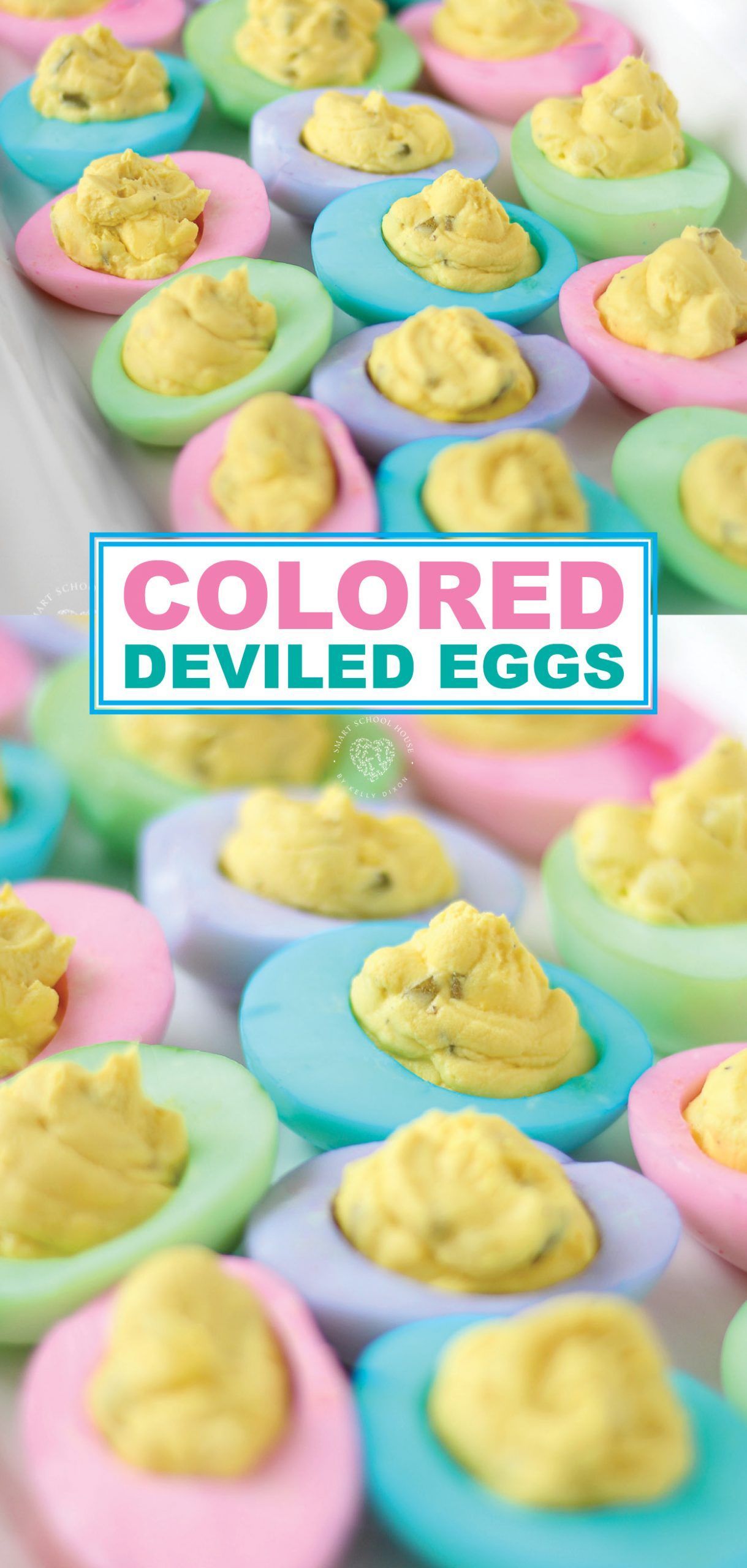 Colored Deviled Eggs for Easter - Colored Deviled Eggs for Easter -   13 diy Food cute ideas