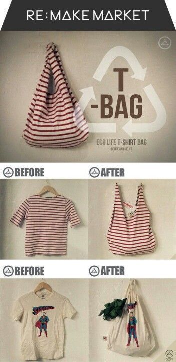 How To Make A No Sew T-Shirt Tote Bag In 10 Minutes - How To Make A No Sew T-Shirt Tote Bag In 10 Minutes -   14 diy Bag from old clothes ideas