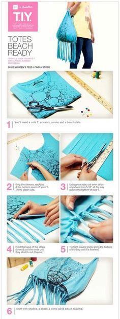 What to do with old t shirts - 15 ways to upcycle your old tees - What to do with old t shirts - 15 ways to upcycle your old tees -   14 diy Bag from old clothes ideas