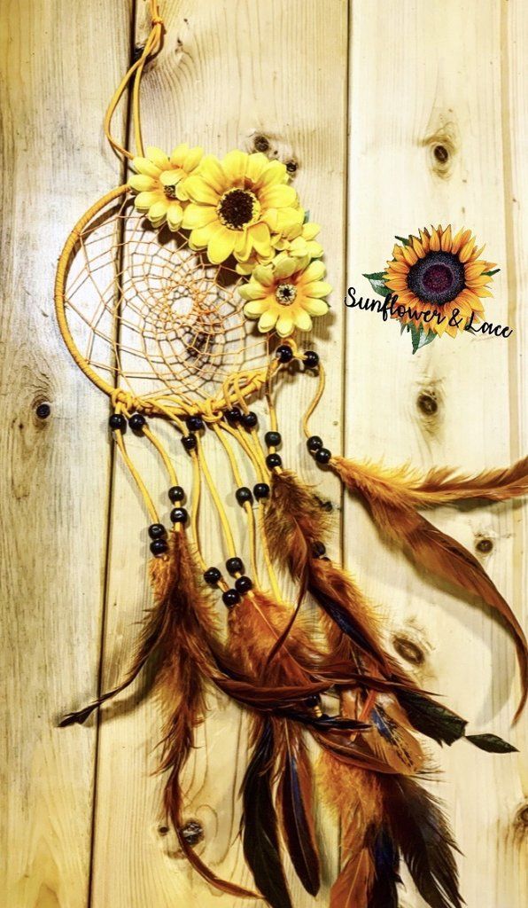 SUNFLOWER DREAM CATCHER - SUNFLOWER DREAM CATCHER -   14 diy Dream Catcher sunflower ideas