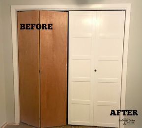 Updating Bi-Fold Closet Doors - Updating Bi-Fold Closet Doors -   14 diy House updates ideas