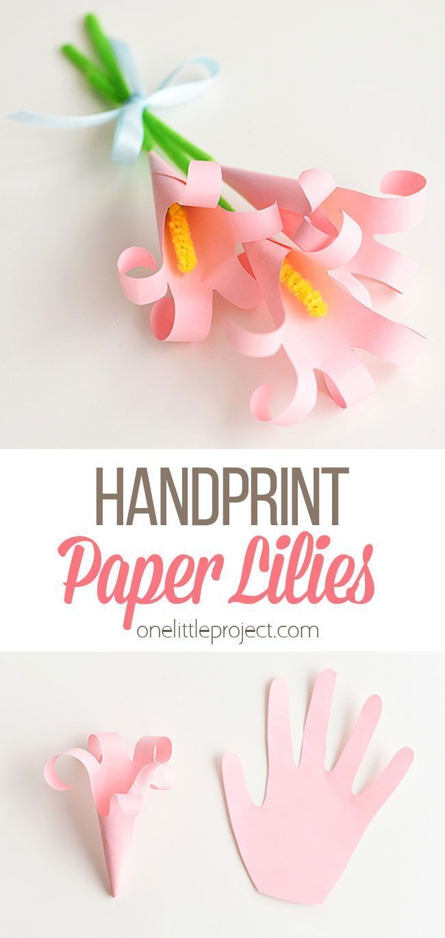 Handprint Lilies | How to Make an Easy Paper Lily - Handprint Lilies | How to Make an Easy Paper Lily -   14 diy Paper folding ideas