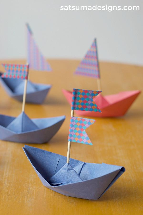 How to Fold a Paper Boat | Paper Boat Garland - Satsuma Designs - How to Fold a Paper Boat | Paper Boat Garland - Satsuma Designs -   14 diy Paper folding ideas