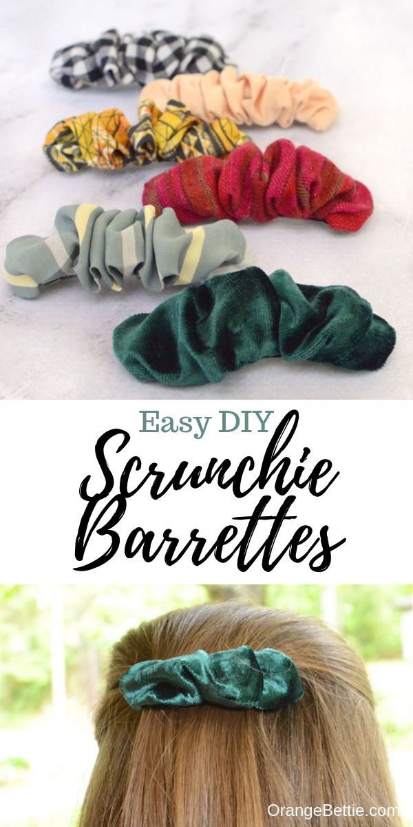 DIY Scrunchie Barrette - Easy Sewing Tutorial - Orange Bettie - DIY Scrunchie Barrette - Easy Sewing Tutorial - Orange Bettie -   14 diy Scrunchie headband ideas