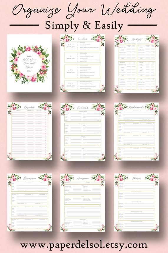 Wedding Planner Printable, Wedding Planning Pages, Do It Yourself Planner Printables, Planning Engagement Gift, Letter Size Instant Download - Wedding Planner Printable, Wedding Planning Pages, Do It Yourself Planner Printables, Planning Engagement Gift, Letter Size Instant Download -   14 diy Wedding planner ideas