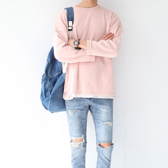 2016 Spring/Autumn New Arrival Men's Casual Sweatshirts Pink Color Korean Japanese Style Streetwear Fresh New Sweatshirts Male _ {categoryName}  - AliExpress Mobile Version - - 2016 Spring/Autumn New Arrival Men's Casual Sweatshirts Pink Color Korean Japanese Style Streetwear Fresh New Sweatshirts Male _ {categoryName}  - AliExpress Mobile Version - -   14 style Tumblr masculino ideas