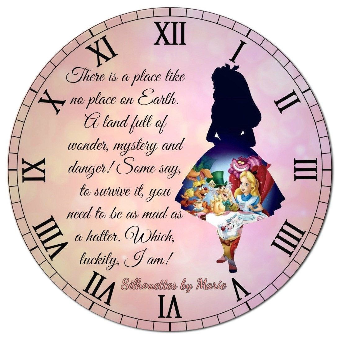 Alice in Wonderland Clock - Alice in Wonderland Clock -   15 beauty Pictures wonderland ideas