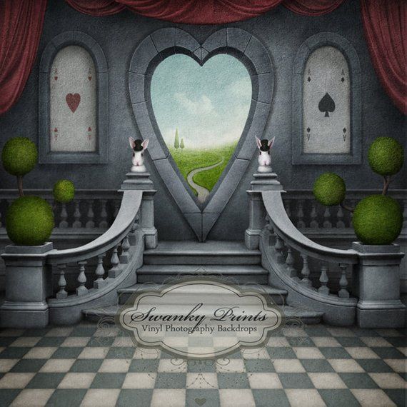 10ft x 10ft Vinyl Photography Backdrop / Alice in Wonderland  Inspired / Heart Window/ Photo Booth / Birthday Party - 10ft x 10ft Vinyl Photography Backdrop / Alice in Wonderland  Inspired / Heart Window/ Photo Booth / Birthday Party -   15 beauty Pictures wonderland ideas