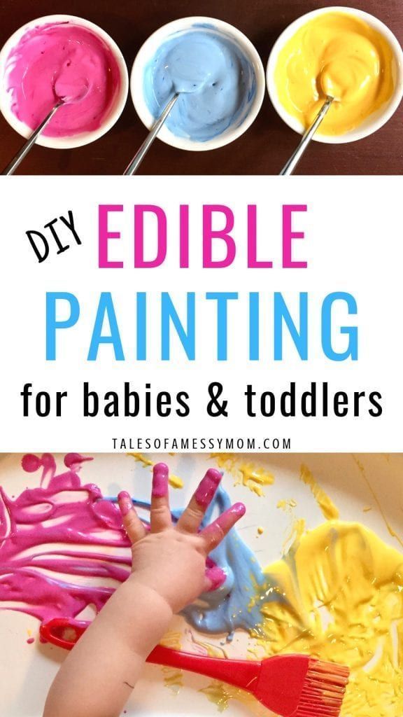 Edible Painting for Babies and Toddlers  - Tales of a Messy Mom - Edible Painting for Babies and Toddlers  - Tales of a Messy Mom -   diy Baby crafts