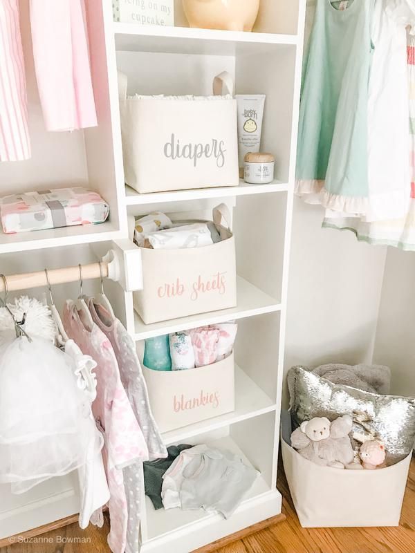 Blush Canvas Nursery Storage - Blush Canvas Nursery Storage -   15 diy Baby storage ideas