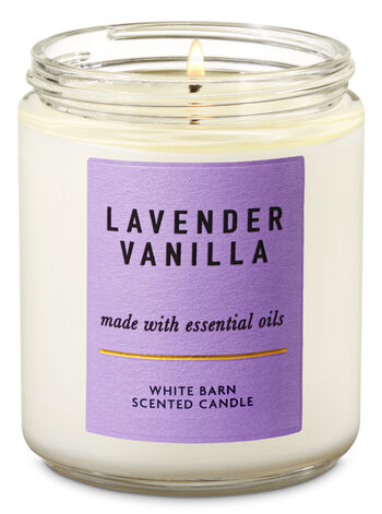 Lavender Vanilla Single Wick Candle - Lavender Vanilla Single Wick Candle -   15 diy Candles bath and body works ideas