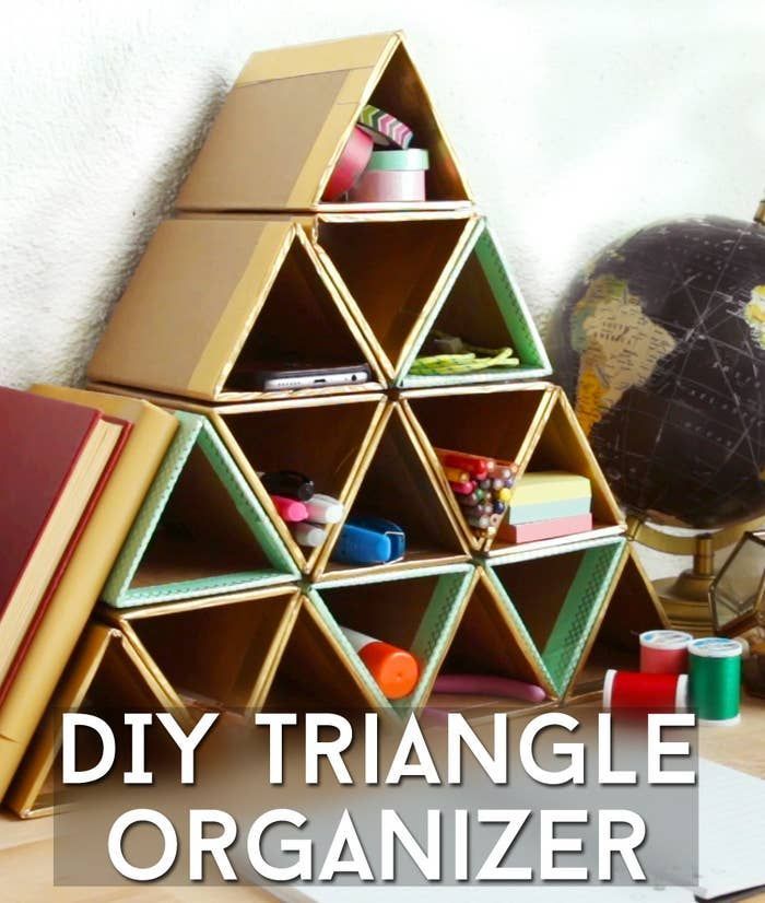 Get Your Life Together And Make This Easy Triangle Organizer - Get Your Life Together And Make This Easy Triangle Organizer -   15 diy Desk decorations ideas