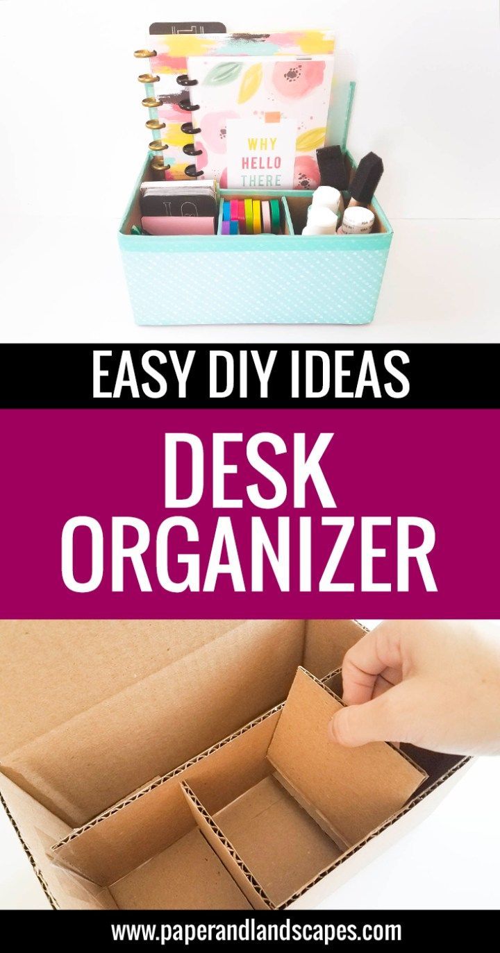 Desk Organizer - Easy DIY Ideas - Paper and Landscapes - Desk Organizer - Easy DIY Ideas - Paper and Landscapes -   15 diy Desk decorations ideas
