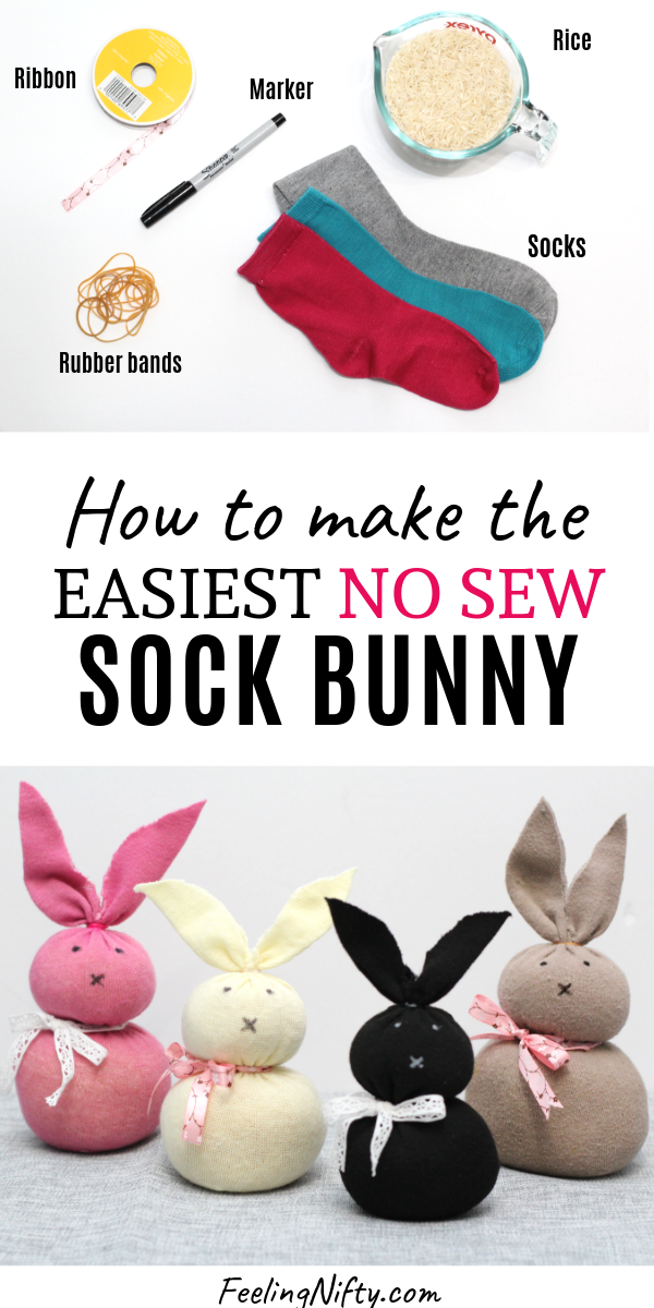The Easiest Easter Bunny Craft using Unmatched Socks {No-Sew} - The Easiest Easter Bunny Craft using Unmatched Socks {No-Sew} -   15 diy Easy at home ideas