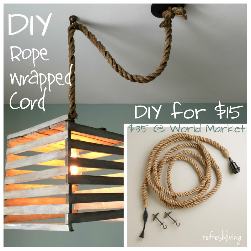 DIY Rope Pendant Cord - Refresh Living - DIY Rope Pendant Cord - Refresh Living -   15 diy Lamp rope ideas