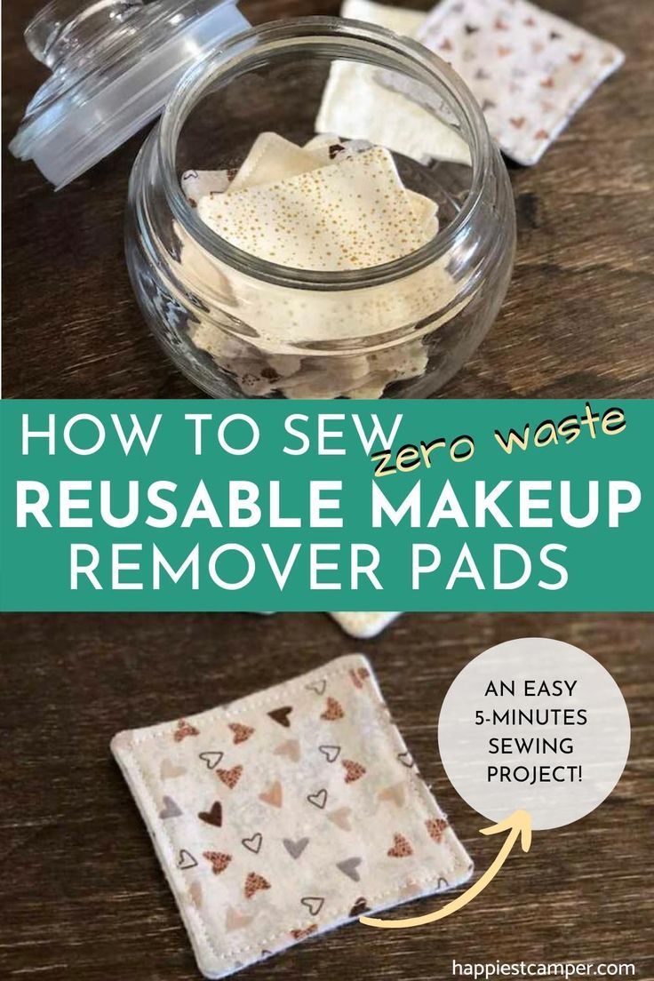 DIY Reusable Makeup Remover Pads - DIY Reusable Makeup Remover Pads -   15 diy Makeup nifty ideas