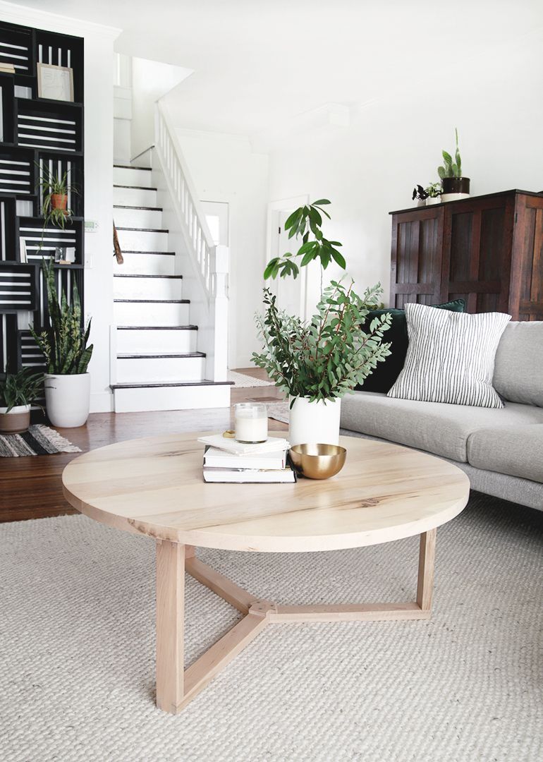 DIY Modern Round Coffee Table - DIY Modern Round Coffee Table -   15 diy Table living room ideas