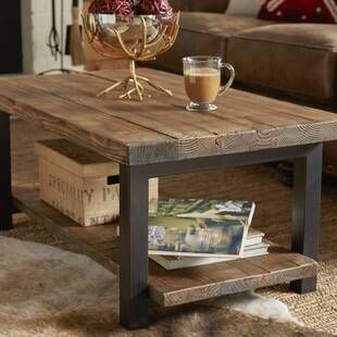 Darby Home Co Eastin Coffee Table with Nested Stools | Wayfair - Darby Home Co Eastin Coffee Table with Nested Stools | Wayfair -   15 diy Table rustic ideas