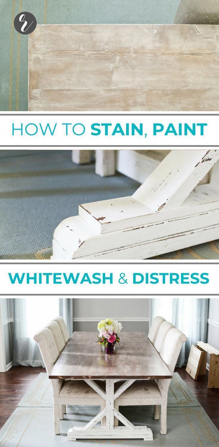 How to Paint, Stain, Whitewash & Distress a Fancy X Farmhouse Table by Ana White - Building Our Rez - How to Paint, Stain, Whitewash & Distress a Fancy X Farmhouse Table by Ana White - Building Our Rez -   15 diy Table rustic ideas